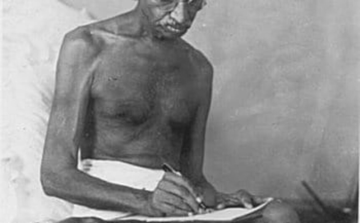 Gandhi_writing