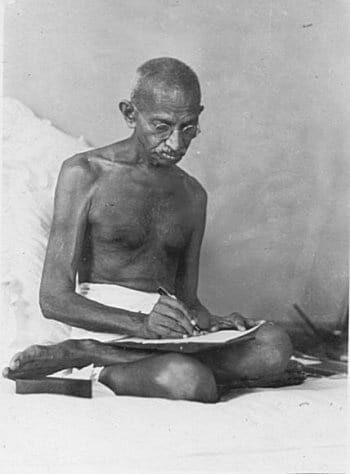 Gandhi_writing